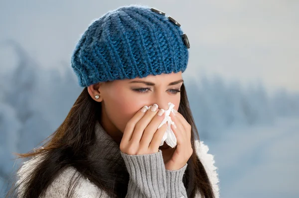 Winter fever and flu — Stock Photo, Image