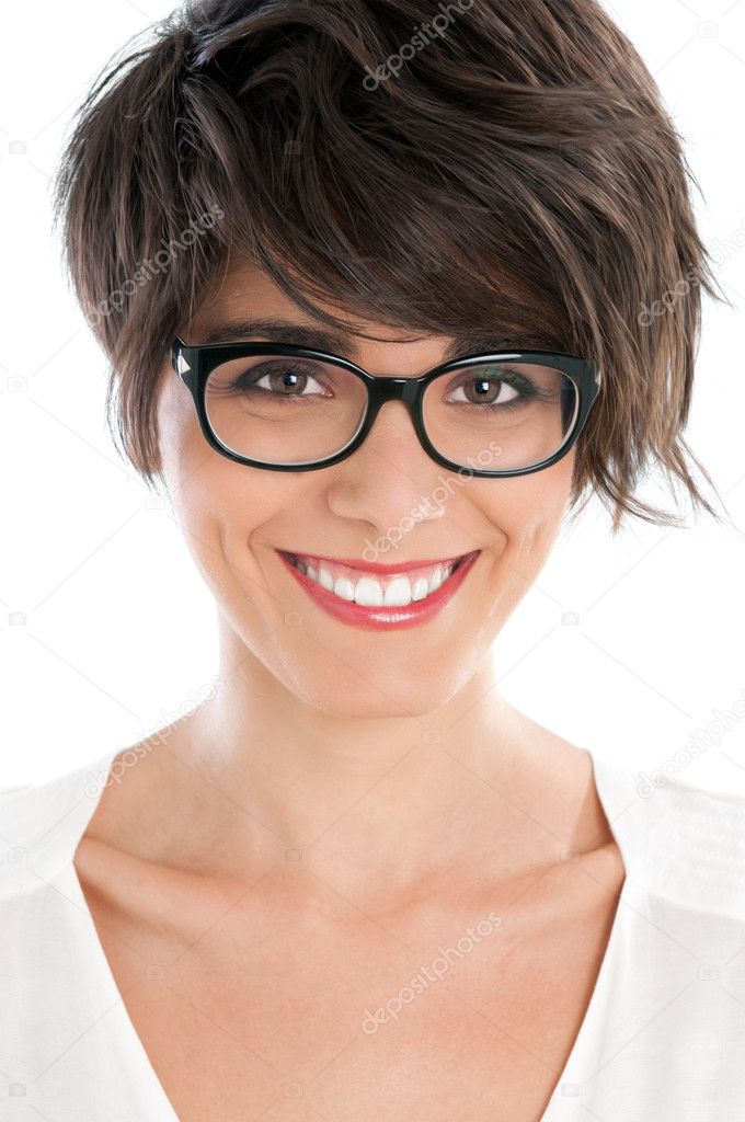 Happy girl with glasses