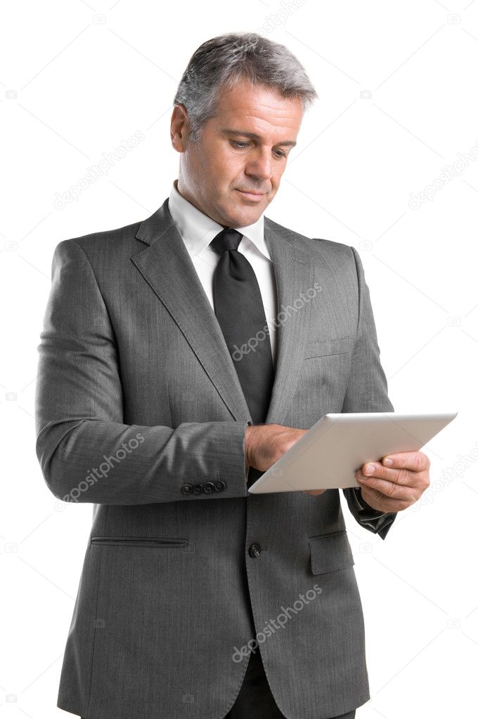 Businessman with tablet