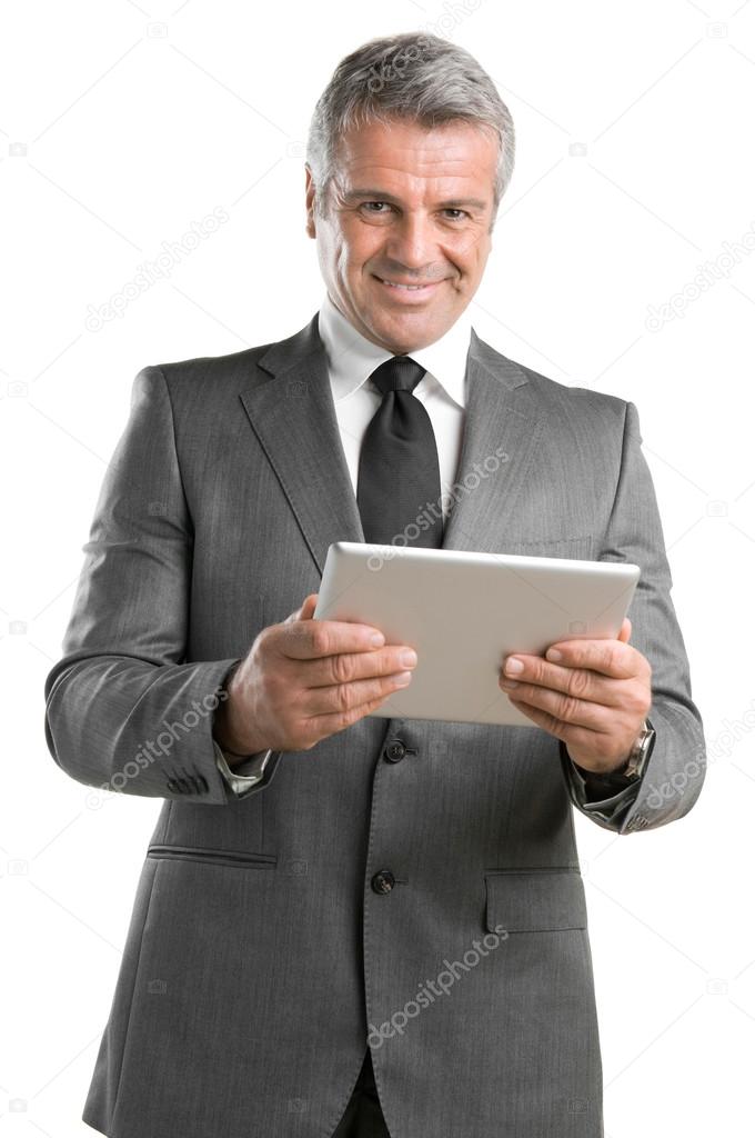 Businessman with digital tablet