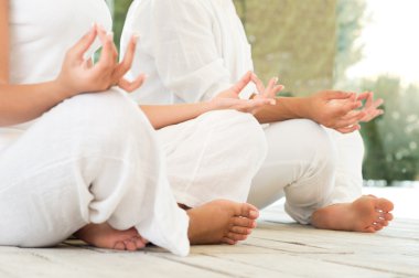 yoga closeup, Lotus poz