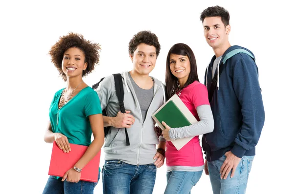 Portret van multi-etnische studenten — Stockfoto