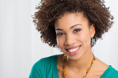 Portrait Of Young Happy Woman clipart