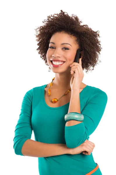 Portrait Of Woman Talking On Cellphone — Stock Photo, Image