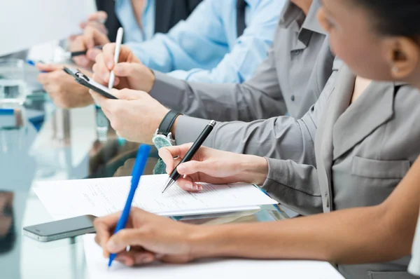 Business Writing Note In Meeting Royalty Free Stock Photos