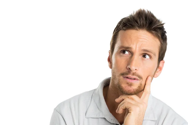 Portrait Of Thoughtful Young Man — Stock Photo, Image