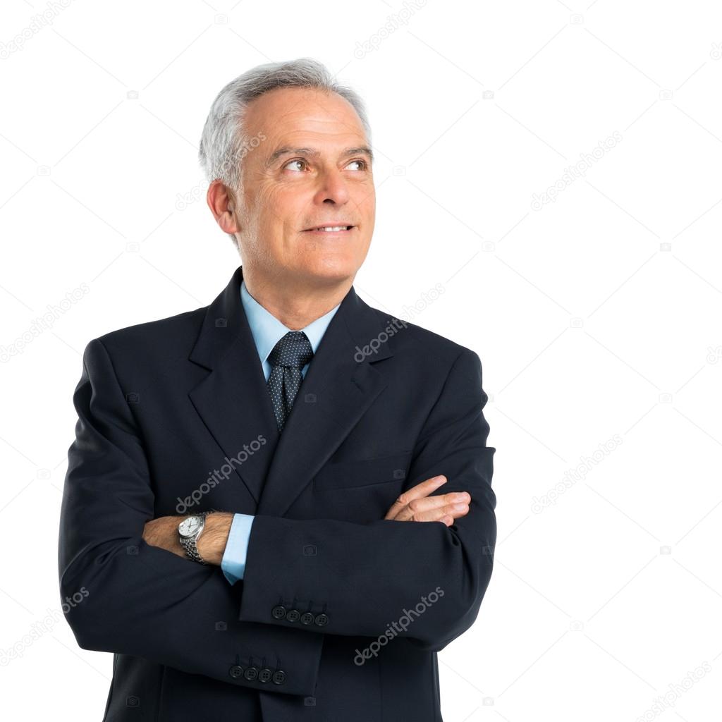 Portrait Of Thoughtful Senior Businessman