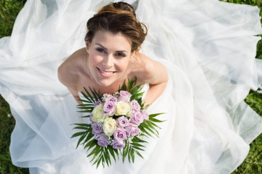 Portrait Of Beautiful Bride clipart