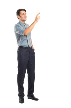 genç işadamı işaretleme