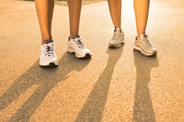 Närbild av löpare ben — Stock fotografie
