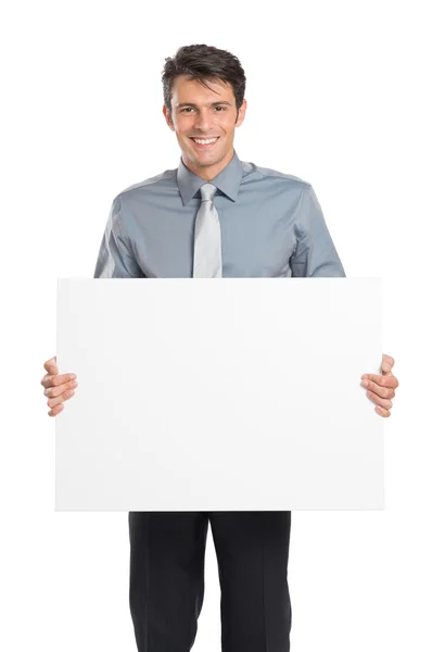 Businessman Holding Placard Royalty Free Stock Photos