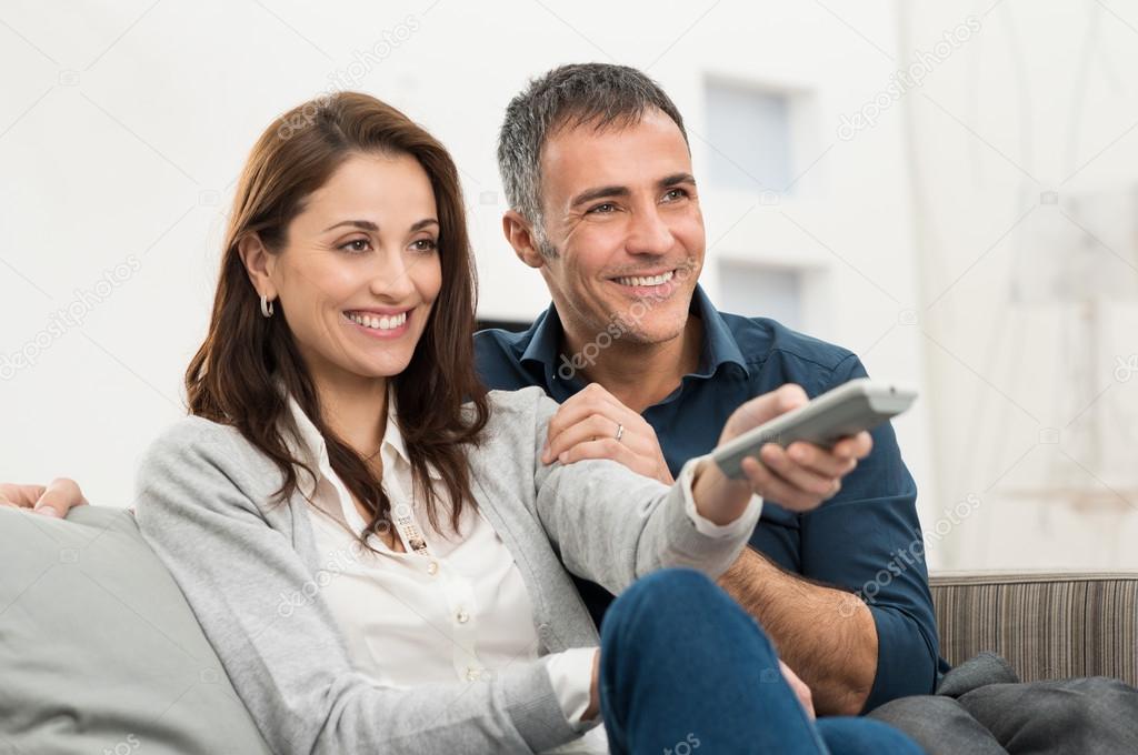 Couple Watching Television