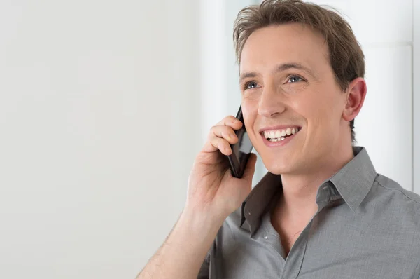 Businessman Talking On Cell Phone — Stock Photo, Image
