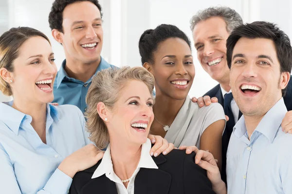 Felices Empresarios Celebran — Foto de Stock