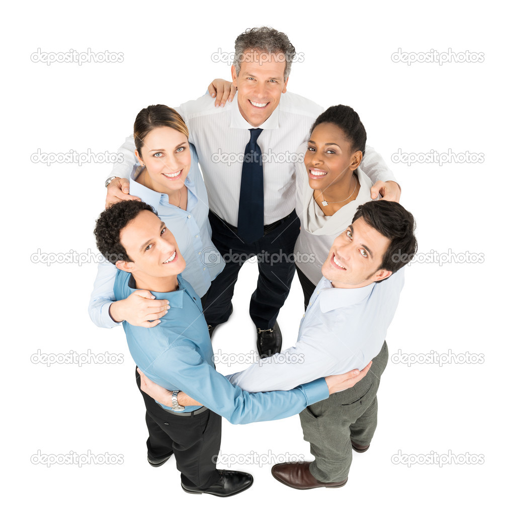 Businesspeople Making Huddle