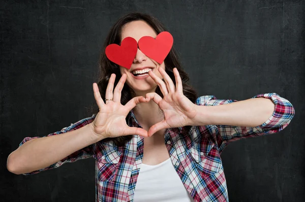 Chica feliz enamorada —  Fotos de Stock