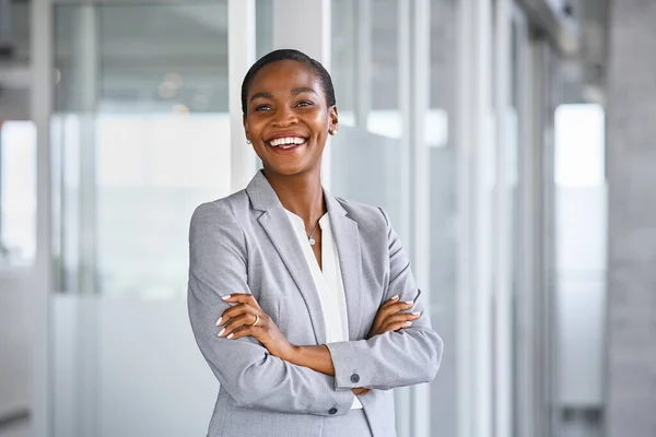 Confident Successful Business Woman Suit Looking Away Smiling Portrait Mature — Stok fotoğraf