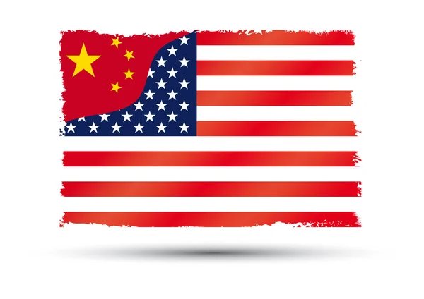 China creeping attack on the US — Stock Vector
