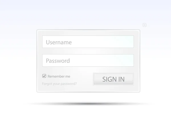 Interface de login Web — Vetor de Stock