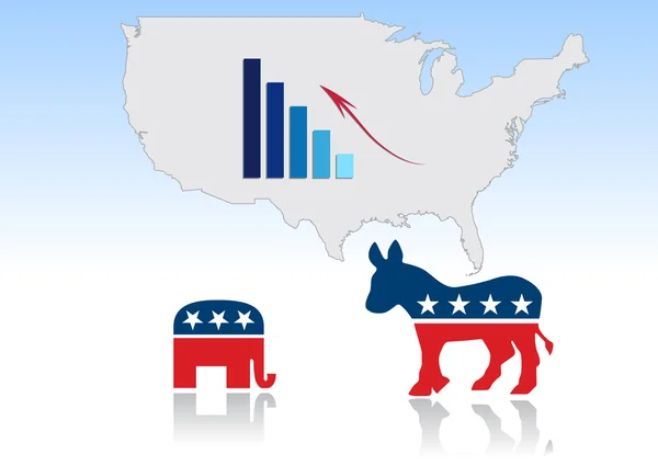 Elecciones presidenciales en Estados Unidos — Vector de stock