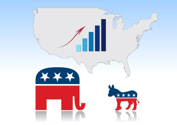 Presidential election in USA — Stock Vector