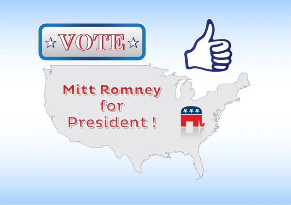 Mitt Romney for president — Stock Vector