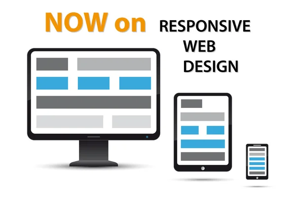 Responsiv webbdesign — Stock vektor