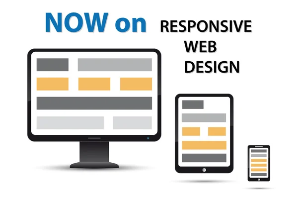 Web Design responsivo — Vetor de Stock