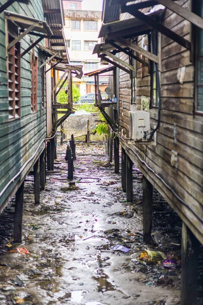 Sandakan Malásia Janeiro 2022 Fisher Man Village Center Sandakan Borneo — Fotografia de Stock