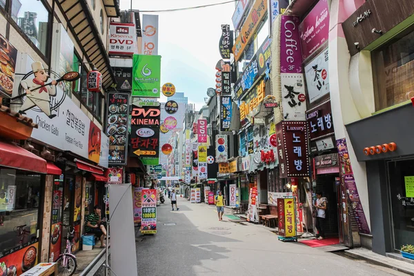 Seul Coreia Sul Julho 2021 Cidade Capital Coreana Vista Rua — Fotografia de Stock