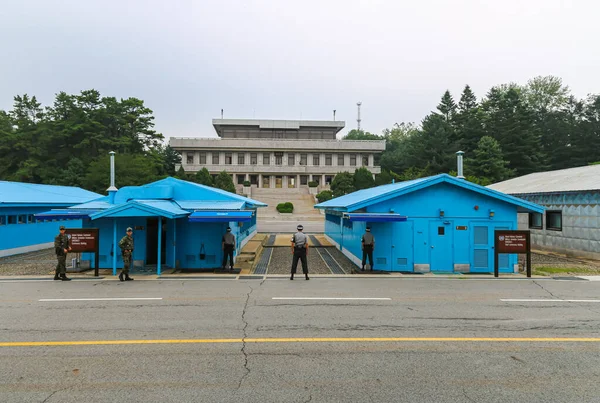 韓国の板門店 2020年7月28日 両国間の非武装地帯 Dmz 北緯38度線付近で朝鮮半島を横断 最も保護された国境 — ストック写真