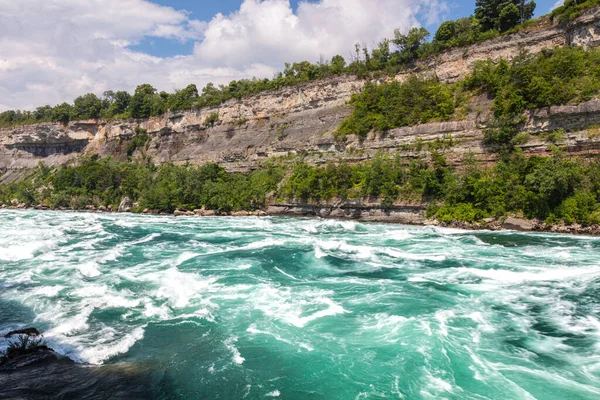 Rapids Niagara River Called Whirlpool Nagar Falls River Winds High — Fotografia de Stock