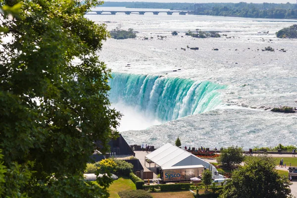 Niagarafallen Kanada Augusti 2021 Utsikt Över Imponerande Niagarafallen Hästsko Faller — Stockfoto