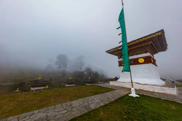 Bhutan October 2021 Druk Wangyal Bhutan 108 Chorten Stupas Memorial — Stock Fotó