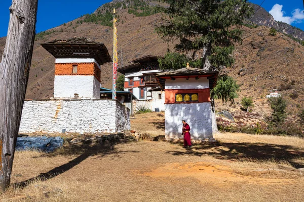 Bhutan October 2021 Small Monastery Temple High Mountains Bhutan Traditional — Stockfoto