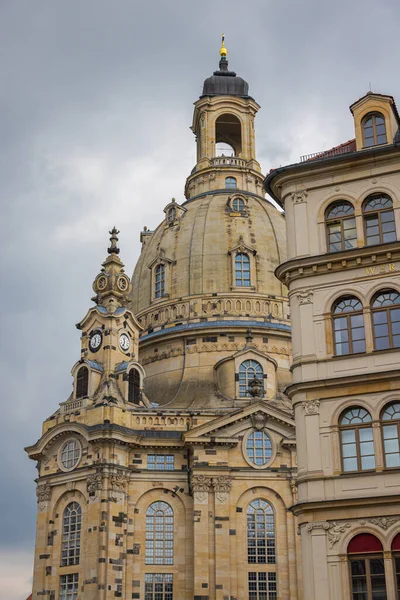 드레스덴 Dresden Germany 2022 드레스덴의 루터교 교회인 우리의 키르슈 대성당이라고 — 스톡 사진