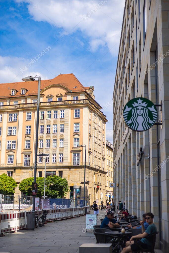 Dresden, Germany June 28, 2022 On the street in the Altstadt of the