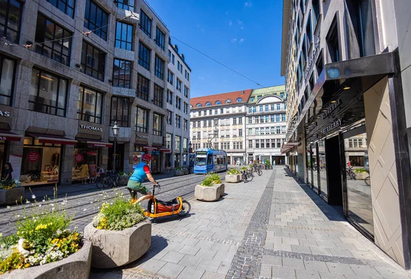 Munich Germany July 2022 Perusastrasse Extension Maximilianstrasse Less Expensive Shops — Foto de Stock