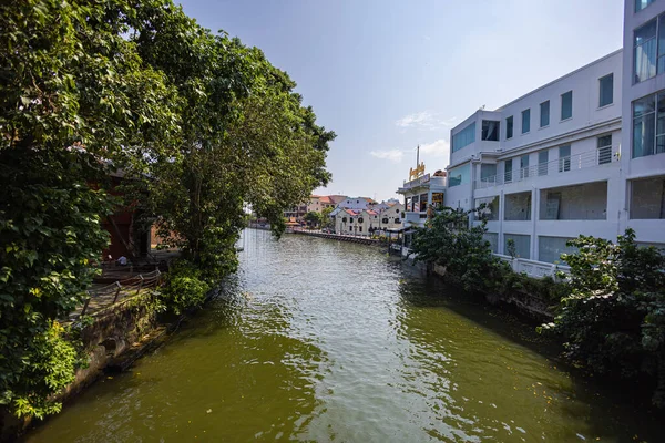 Malacca Malaysia August 2022 Melaka River Old Town Bars Restaurants — 스톡 사진
