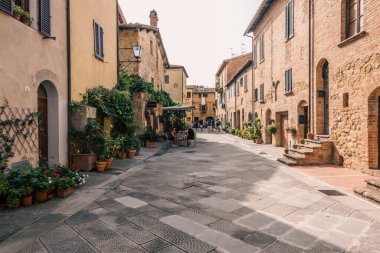 Beautiful view of Tuscany landscape and landmarks. Volterra is an ancient medieval town. Summer in Italy