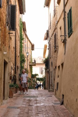 Beautiful view of Tuscany landscape and landmarks. Volterra is an ancient medieval town. Summer in Italy