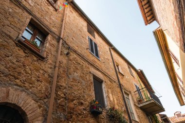 Beautiful view of Tuscany landscape and landmarks. Volterra is an ancient medieval town. Summer in Italy