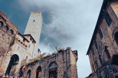 San gimignano siena eyaletinde, Toskana, Kuzey ve orta İtalya bir duvarlı küçük Ortaçağ tepe yeridir. ince kuleler kenti olarak bilinen.