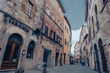 Sahip Marittima 'nın Toskana' daki güzel manzarası. Toskana tepelerindeki antik ortaçağ şehri.