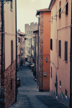 Sahip Marittima 'nın Toskana' daki güzel manzarası. Toskana tepelerindeki antik ortaçağ şehri.