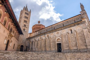 Sahip Marittima 'nın Toskana' daki güzel manzarası. Toskana tepelerindeki antik ortaçağ şehri.