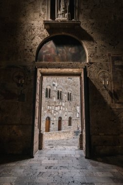 Sahip Marittima 'nın Toskana' daki güzel manzarası. Toskana tepelerindeki antik ortaçağ şehri.