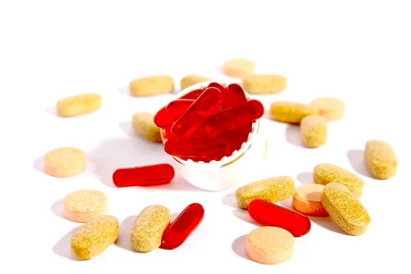 Tablets, pills, vitamins, medicines — Stock Photo, Image