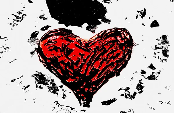 Texture embossed heart — Stock Photo, Image