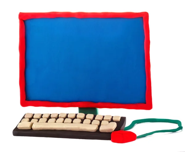 Plasticine computer — Stock Photo, Image